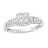 Thumbnail Image 1 of Previously Owned - 3/8 CT. T.W. Composite Diamond Square Frame Ring in 10K White Gold