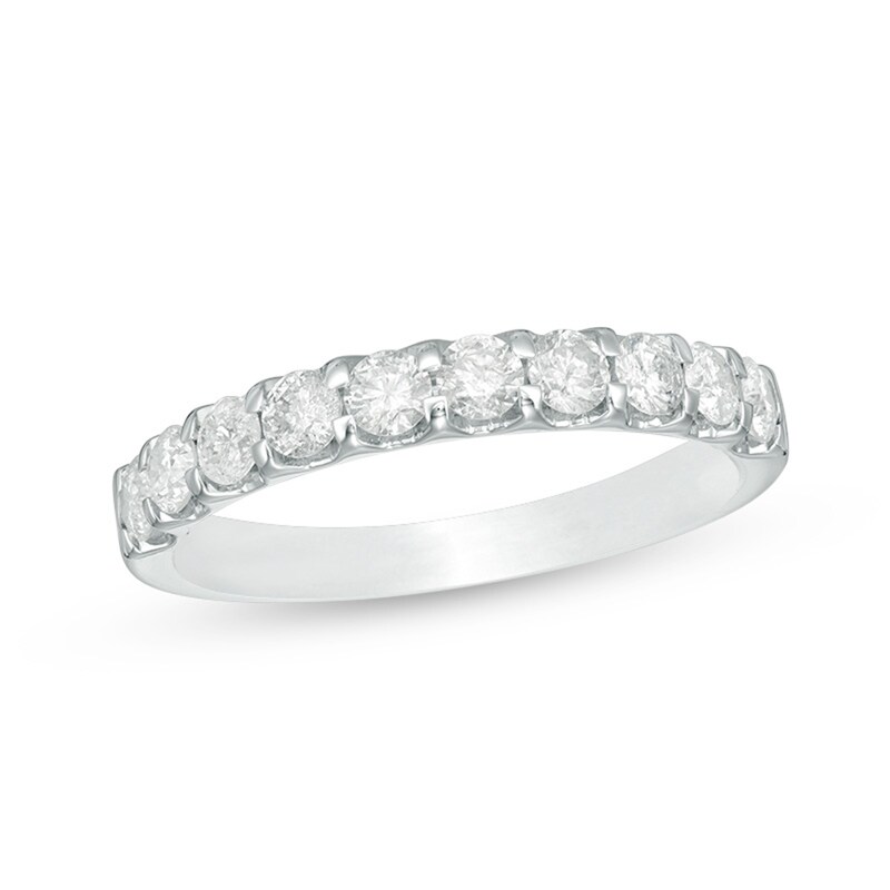 Main Image 1 of Previously Owned - 7/8 CT. T.W. Diamond Wedding Band in 10K White Gold