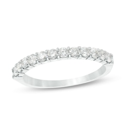 Previously Owned - 1/2 CT. T.W. Diamond Prong Band in 14K White Gold