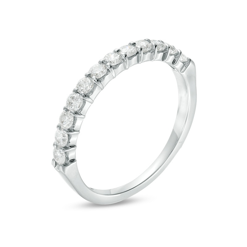 Main Image 2 of Previously Owned - 1/2 CT. T.W. Diamond Prong Band in 14K White Gold