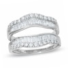 Thumbnail Image 0 of Previously Owned - 1 CT. T.W. Round and Baguette Diamond Wrap Solitaire Enhancer in 14K White Gold
