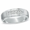 Thumbnail Image 0 of Previously Owned - Men's 1/4 CT. T.W. Diamond Five Stone Band in 14K White Gold