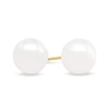 Thumbnail Image 1 of Previously Owned-8.0-8.5mm Akoya Cultured Pearl Stud Earrings in 14K Gold