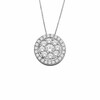 Thumbnail Image 1 of Previously Owned - 1 CT. T.W. Diamond Cluster Frame Pendant in 10K White Gold