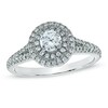 Thumbnail Image 1 of Previously Owned - Celebration Grand® 3/4 CT. T.W. Diamond Double Frame Engagement Ring in 14K White Gold (H-I/I1)