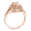Thumbnail Image 2 of Previously Owned - Oval Morganite and 1/5 CT. T.W. Diamond Frame Ring in 10K Rose Gold