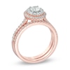 Thumbnail Image 2 of Previously Owned Celebration Ideal 7/8 CT. T.W. Diamond Double Frame Soldered Bridal Set in 14K Rose Gold (I/I1)