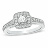 Thumbnail Image 0 of Previously Owned - 1/2 CT. T.W. Princess-Cut Diamond Frame Engagement Ring in 14K White Gold