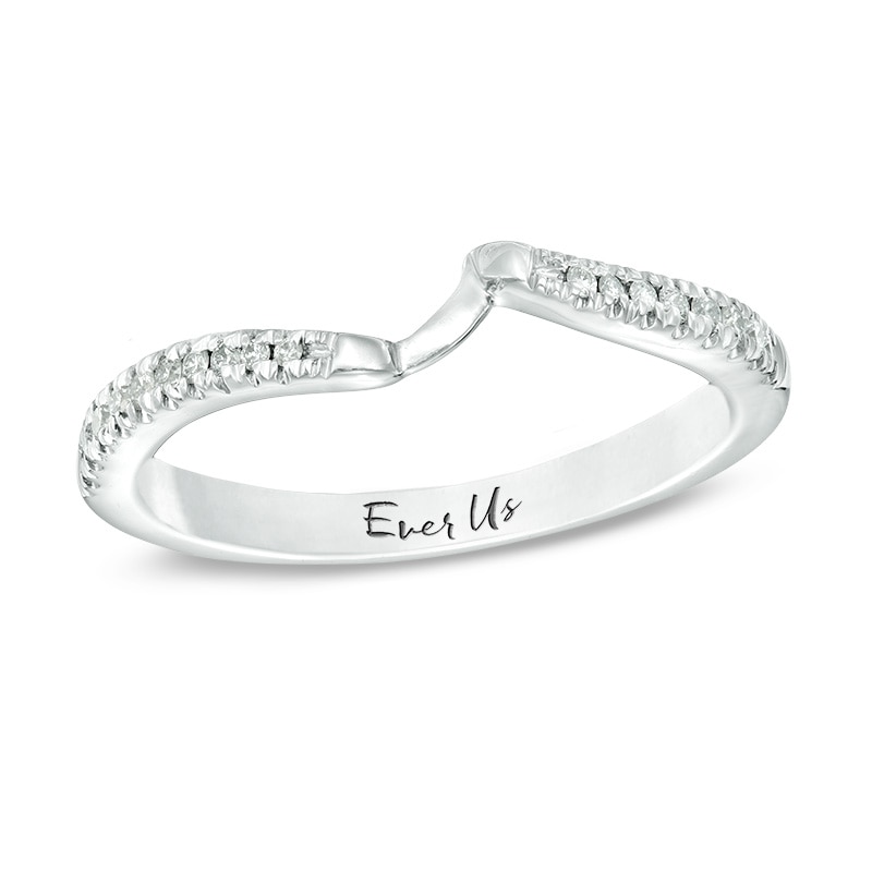 Previously Owned - Ever Us® 1/8 CT. T.W. Diamond Contour Band in 14K White Gold