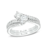 Thumbnail Image 2 of Previously Owned - Ever Us® 1/8 CT. T.W. Diamond Contour Band in 14K White Gold