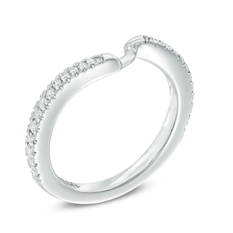 Main Image 2 of Previously Owned - Ever Us® 1/4 CT. T.W. Diamond Contour Band in 14K White Gold