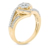 Thumbnail Image 2 of Previously Owned - 1/2 CT. T.W. Composite Diamond Whirlwind Split Shank Ring in 10K Gold