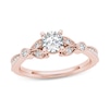 Thumbnail Image 1 of Previously Owned - 5/8 CT. T.W. Diamond Leaf Vintage-Style Engagement Ring in 14K Rose Gold