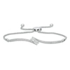 Thumbnail Image 1 of Previously Owned - Ever Us® 1/3 CT. T.W. Two-Stone Diamond Bypass Bolo Bracelet in 14K White Gold - 9.5"