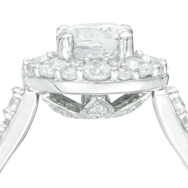 Main Image 3 of Previously Owned - Love's Destiny by Zales 2 CT. T.W. Diamond Frame Engagement Ring in 14K White Gold (I/I1)