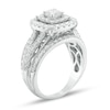 Previously Owned - 2 CT. T.W. Composite Diamond Multi-Row Vintage-Style Engagement Ring in 14K White Gold
