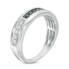 Thumbnail Image 1 of Previously Owned - Men's 3/8 CT. T.W. Enhanced Black and White Diamond Wedding Band in 10K White Gold