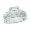 Thumbnail Image 0 of Previously Owned - 1 CT. T.W. Quad Princess-Cut Diamond Bridal Set in 10K White Gold