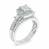 Thumbnail Image 2 of Previously Owned - 1 CT. T.W. Quad Princess-Cut Diamond Bridal Set in 10K White Gold