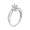 Thumbnail Image 1 of Previously Owned - 1/2 CT. T.W. Princess-Cut Diamond Three Stone Swirl Ring in 14K White Gold