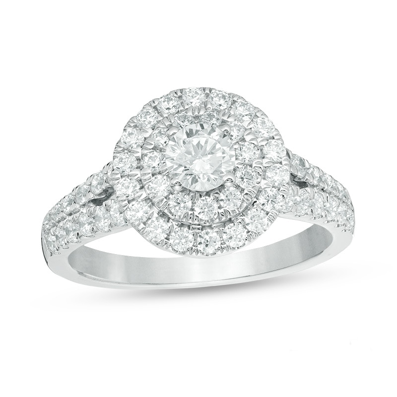 Main Image 1 of Previously Owned - Love's Destiny by Peoples 1-1/4 CT. T.W. Diamond Engagement Ring in 14K White Gold