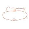 Thumbnail Image 1 of Previously Owned - Magnificence™ 1/5 CT. T.W. Diamond Frame Bolo Bracelet in 10K Rose Gold - 9.25"