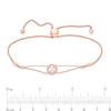 Thumbnail Image 2 of Previously Owned - Magnificence™ 1/5 CT. T.W. Diamond Frame Bolo Bracelet in 10K Rose Gold - 9.25"
