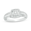 Thumbnail Image 0 of Previously Owned - 1/3 CT. T.W. Composite Diamond Cushion Frame Ring in 10K White Gold