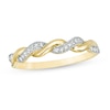 Thumbnail Image 1 of Previously Owned - 1/10 CT. T.W. Diamond Twist Vintage-Style Band in 10K Gold
