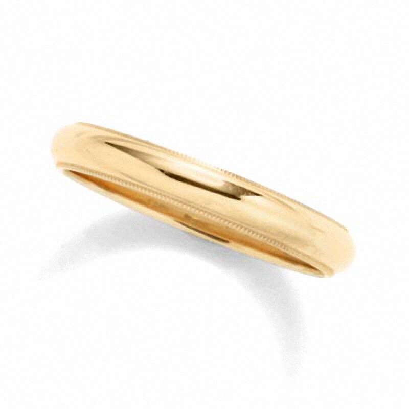 Main Image 1 of Previously Owned - 14K Gold Milgrain Wedding Band