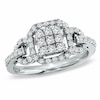Thumbnail Image 1 of Previously Owned - 1/2 CT. T.W. Diamond Frame Belt Buckle Ring in 14K White Gold