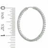 Thumbnail Image 2 of Previously Owned - 1-1/2 CT. T.W. Diamond Inside-Out Hoop Earrings in 14K White Gold