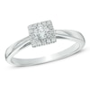 Thumbnail Image 0 of Previously Owned - 1/3 CT. T.W. Diamond Square Frame Engagement Ring in 10K White Gold