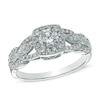 Thumbnail Image 1 of Previously Owned - Celebration Ideal 3/4 CT. T.W. Diamond Twist Frame Engagement Ring in 14K White Gold (I/I1)