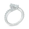 Thumbnail Image 2 of Previously Owned 1 CT. T.W. Two-Stone Diamond Bypass Anniversary Band in 14K White Gold