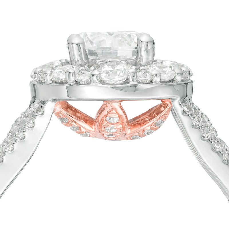 Previously Owned - Love's Destiny by Zales 1-1/2 CT. T.W. Diamond Square Engagement Ring in 14K Two-Tone Gold (I/SI2)