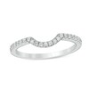 Thumbnail Image 0 of Previously Owned - Adrianna Papell 1/6 CT. T.W. Diamond Contour Wedding Band in 14K White Gold (I/I1)