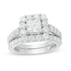 Previously Owned - Celebration Ideal 2-3/4 CT. T.W. Princess-Cut Diamond Bridal Set in 14K White Gold (I/I1)