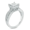 Previously Owned - 1/2 CT. T.W. Quad Princess-Cut Diamond Frame Engagement Ring in 10K White Gold