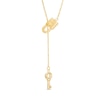 Thumbnail Image 1 of Previously Owned - Lock and Key Lariat Necklace in 10K Gold