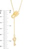 Thumbnail Image 2 of Previously Owned - Lock and Key Lariat Necklace in 10K Gold