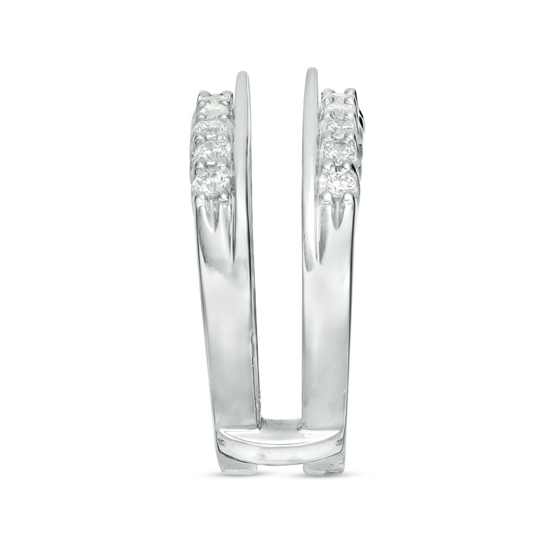 Main Image 3 of Previously Owned - 1/2 CT. T.W. Diamond Cathedral Solitaire Enhancer in 14K White Gold