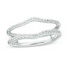 Thumbnail Image 1 of Previously Owned - 1/4 CT. T.W. Diamond Contour Ribbon Solitaire Enhancer in 14K White Gold