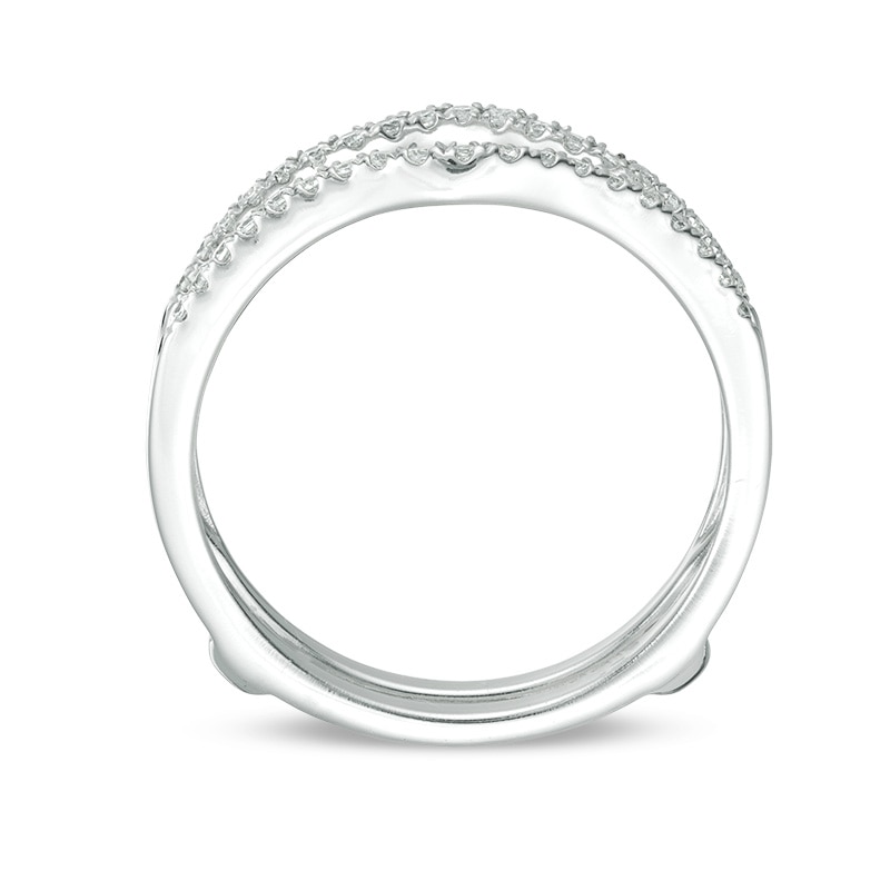 Previously Owned - 1/4 CT. T.W. Diamond Contour Solitaire Enhancer in 14K White Gold