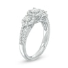 Previously Owned - 1 CT. T.W. Diamond Past Present Future® Frame Engagement Ring in 14K White Gold