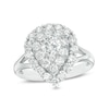 Thumbnail Image 0 of Previously Owned - 1-1/3 CT. T.W. Diamond Double Pear-Shaped Frame Engagement Ring in 14K White Gold