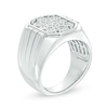 Thumbnail Image 2 of Previously Owned - Men's 1/4 CT. T.W. Composite Diamond Signet Ring in Sterling Silver