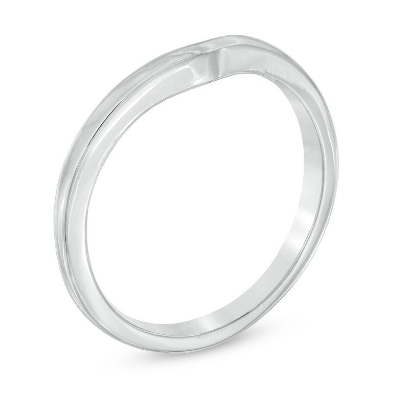Main Image 2 of Previously Owned - Ladies' 2.0mm Contour Wedding Band in 14K White Gold