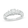 Thumbnail Image 1 of Previously Owned - 1-1/2 CT. T.W. Radiant-Cut Diamond Three-Stone Engagement Ring in 14K White Gold