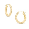 Thumbnail Image 0 of Previously Owned - Diamond-Cut Hoop Earrings in 14K Gold